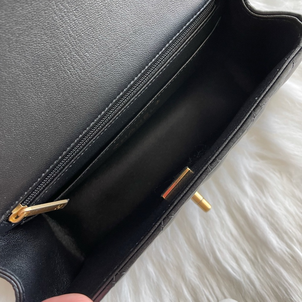 Chanel 21a Black Mini Rectangle Top Handle - BN - Picture 3 of 3